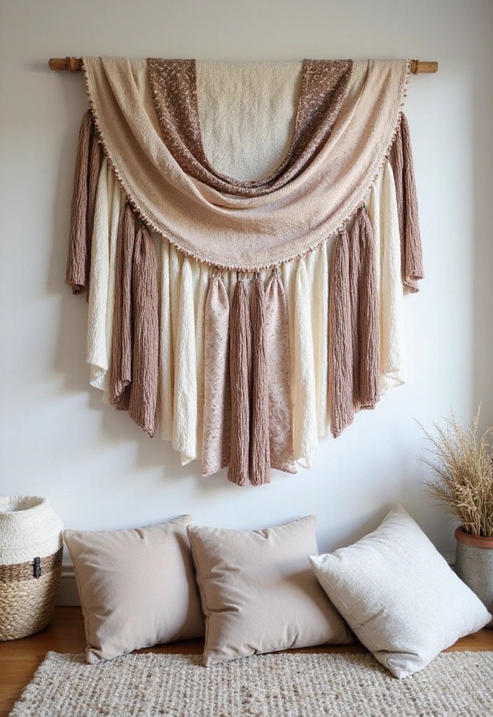 15 Stunning DIY Wall Art Ideas That Will Transform Your Space (You Won't Believe #9!) - 6. Fabric Wall Hangings