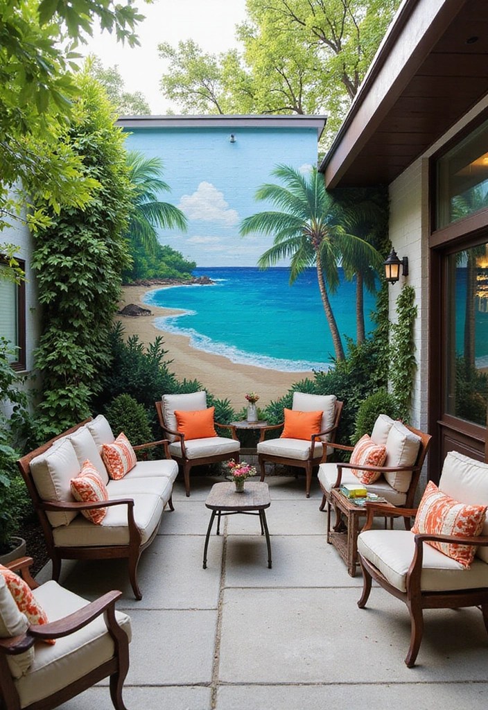15 Stunning Outdoor Patio Styling Ideas That Will Make You Want to Live Outside! - 11. Artistic Wall Murals