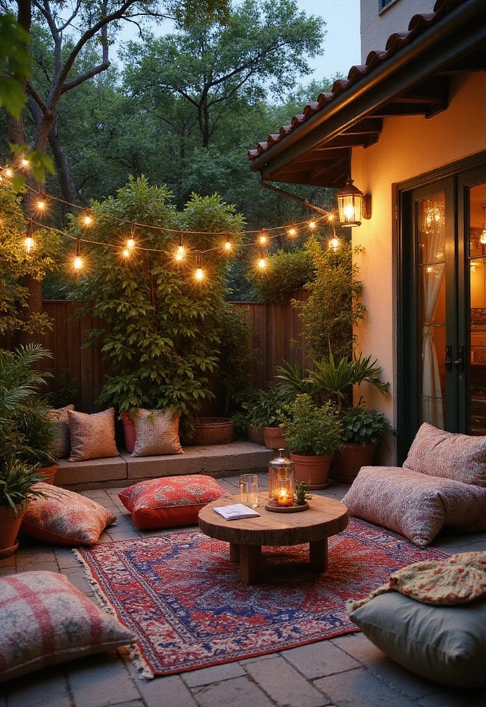 15 Stunning Outdoor Patio Styling Ideas That Will Make You Want to Live Outside! - 5. Bohemian Chic Lounge Area
