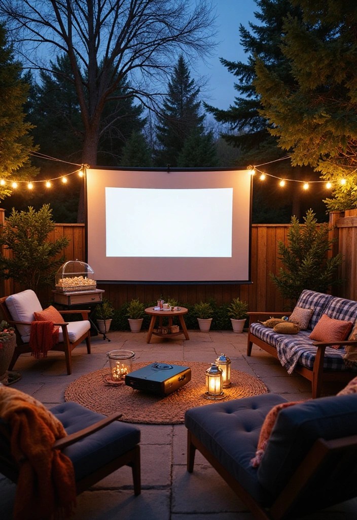 15 Stunning Outdoor Patio Styling Ideas That Will Make You Want to Live Outside! - 8. Outdoor Movie Night