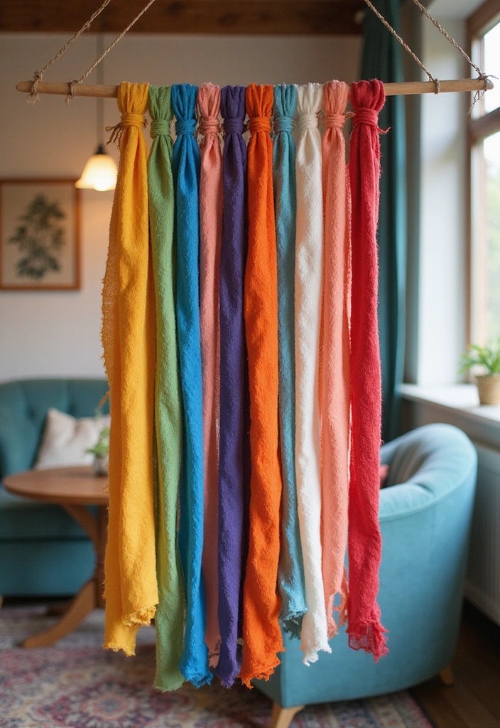 15 Upcycled Home Decor Ideas That Will Transform Your Space (You Won't Believe #8!) - 12. Repurposed Fabric Wall Hangings