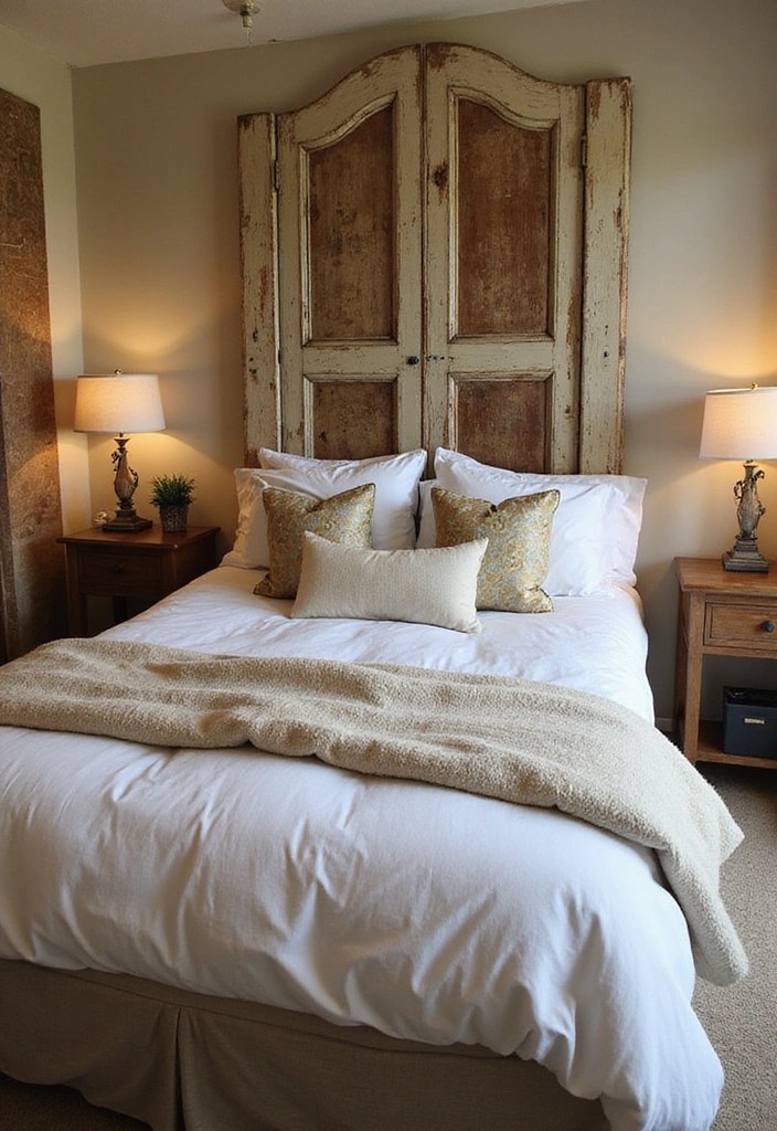 15 Upcycled Home Decor Ideas That Will Transform Your Space (You Won't Believe #8!) - 6. Upcycled Door Headboard