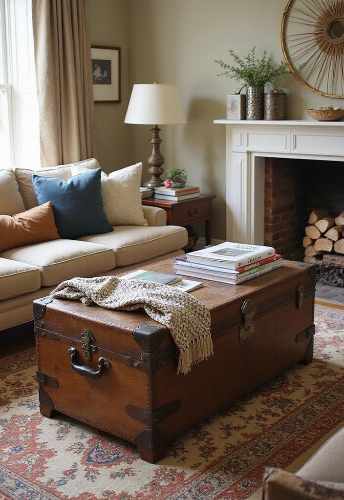 15 Vintage Decor Trends That'll Make You Rethink Your Style! (You'll Love #8!) - 14. Vintage Trunks and Storage Solutions