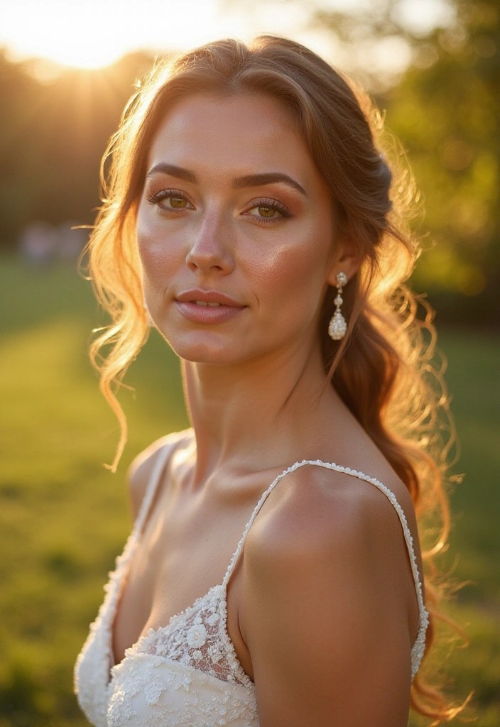 20 Stunning Bridal Makeup Ideas That Will Make You Look Like a Goddess on Your Big Day! - 11. Sun-Kissed Glow: Bronze and Highlight