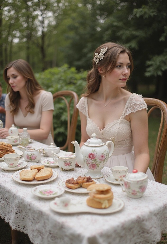 21 Enchanting Vintage Wedding Themes That Will Leave Your Guests Breathless (You Won't Believe #14!) - 16. Vintage Tea Party