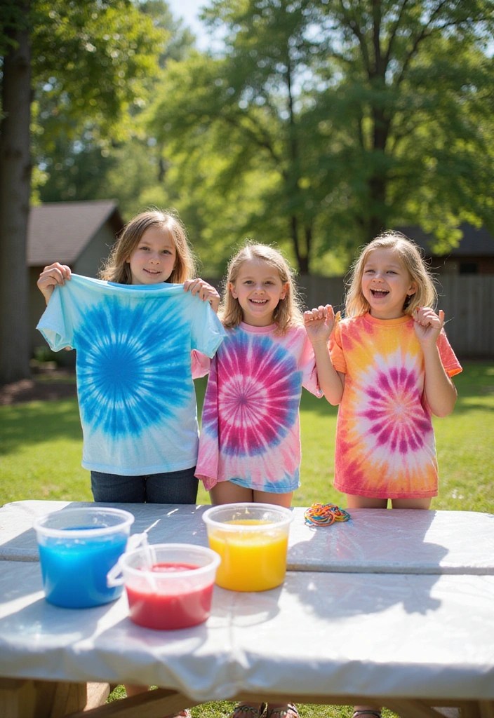 25 Mind-Blowing Kids' Art Projects You Can Do with Just Household Items! - 4. DIY Tie-Dye T-Shirts