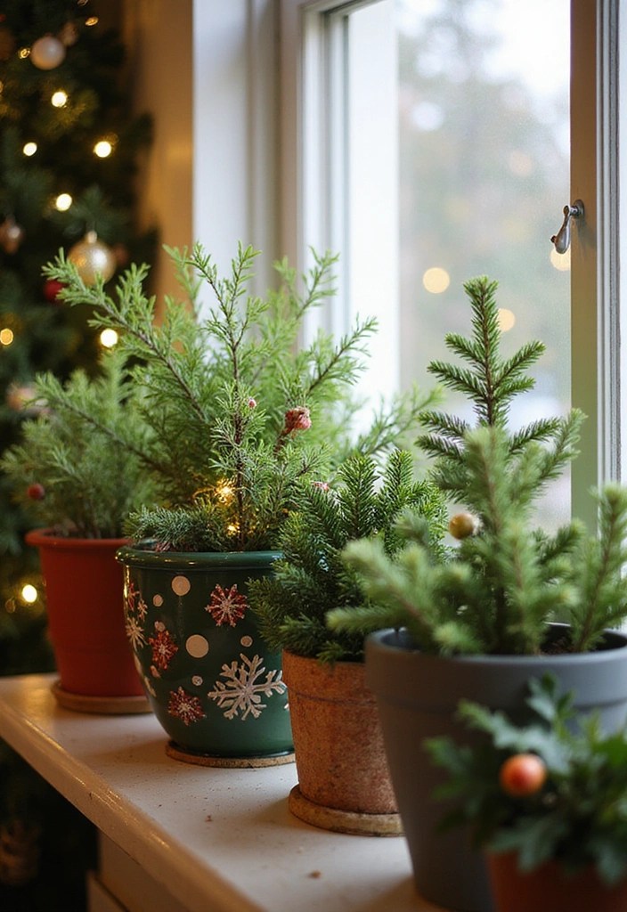 25 Stunning DIY Holiday Decorations to Transform Your Space (You Won't Believe #18!) - 16. Holiday-Themed Planters