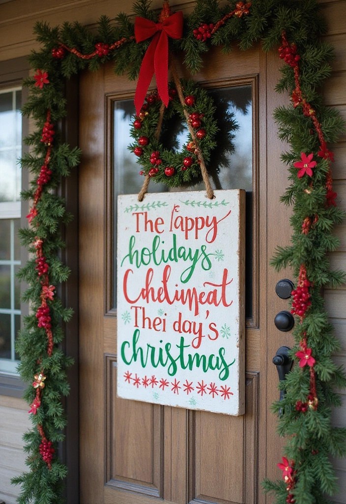25 Stunning DIY Holiday Decorations to Transform Your Space (You Won't Believe #18!) - 4. Hand-Painted Holiday Signs