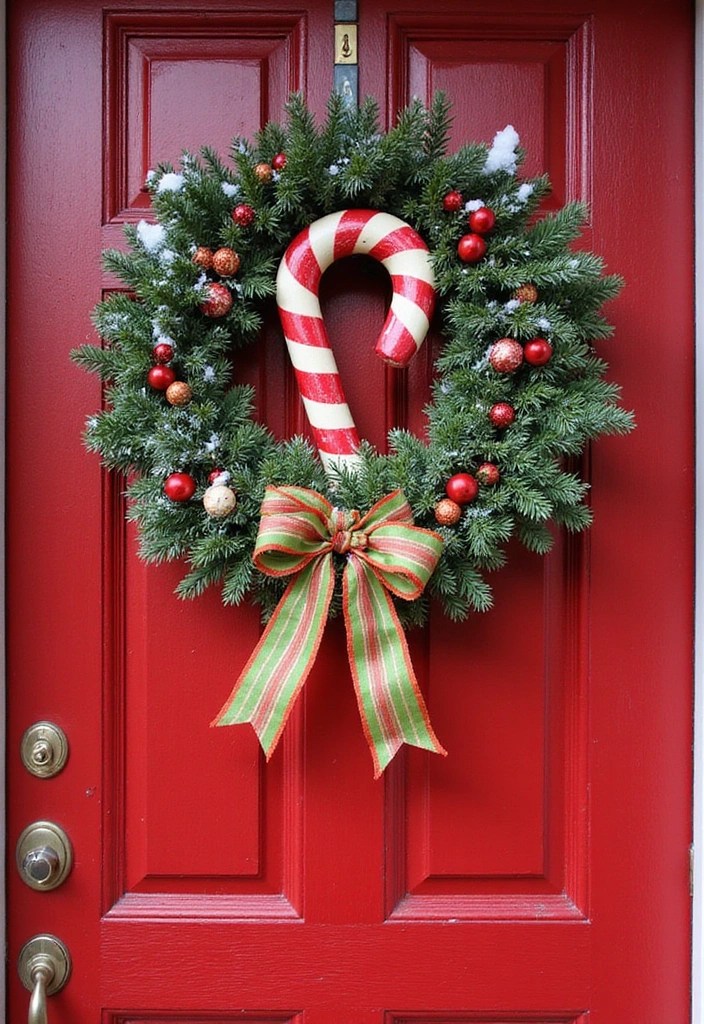 25 Stunning DIY Holiday Decorations to Transform Your Space (You Won't Believe #18!) - 6. DIY Candy Cane Wreath