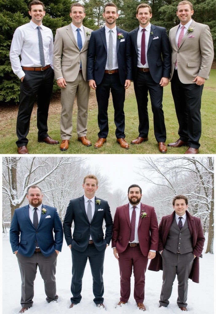 Unlock the Secrets: The Ultimate Groomsmen Style Guide You Never Knew You Needed! - 9. Seasonal Trends: Dressing for the Weather